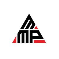 diseño de logotipo de letra triangular mmp con forma de triángulo. monograma de diseño de logotipo de triángulo mmp. plantilla de logotipo de vector de triángulo mmp con color rojo. logotipo triangular mmp logotipo simple, elegante y lujoso.