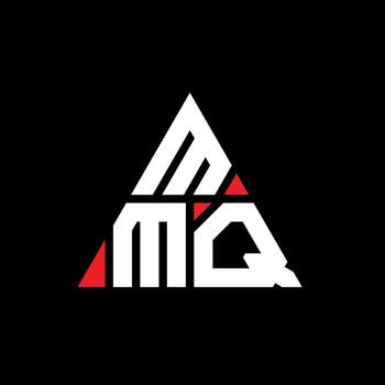 MMQ triangle letter logo design with triangle shape. MMQ triangle logo design monogram. MMQ triangle vector logo template with red color. MMQ triangular logo Simple, Elegant, and Luxurious Logo.
