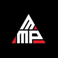 diseño de logotipo de letra triangular mmp con forma de triángulo. monograma de diseño de logotipo de triángulo mmp. plantilla de logotipo de vector de triángulo mmp con color rojo. logotipo triangular mmp logotipo simple, elegante y lujoso.