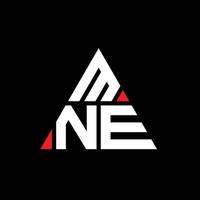 diseño de logotipo de letra triangular mne con forma de triángulo. monograma de diseño de logotipo de triángulo mne. plantilla de logotipo de vector de triángulo mne con color rojo. logotipo triangular mne logotipo simple, elegante y lujoso.