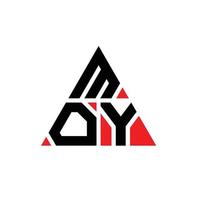 diseño de logotipo de letra triangular moy con forma de triángulo. monograma de diseño de logotipo de triángulo moy. plantilla de logotipo de vector de triángulo moy con color rojo. logotipo triangular moy logotipo simple, elegante y lujoso.