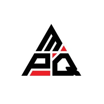 MPQ triangle letter logo design with triangle shape. MPQ triangle logo design monogram. MPQ triangle vector logo template with red color. MPQ triangular logo Simple, Elegant, and Luxurious Logo.