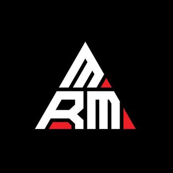 MRM triangle letter logo design with triangle shape. MRM triangle logo design monogram. MRM triangle vector logo template with red color. MRM triangular logo Simple, Elegant, and Luxurious Logo.