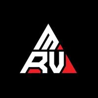 MRV triangle letter logo design with triangle shape. MRV triangle logo design monogram. MRV triangle vector logo template with red color. MRV triangular logo Simple, Elegant, and Luxurious Logo.