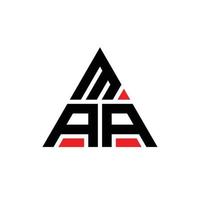 MAA triangle letter logo design with triangle shape. MAA triangle logo design monogram. MAA triangle vector logo template with red color. MAA triangular logo Simple, Elegant, and Luxurious Logo.