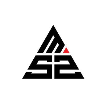 MSZ triangle letter logo design with triangle shape. MSZ triangle logo design monogram. MSZ triangle vector logo template with red color. MSZ triangular logo Simple, Elegant, and Luxurious Logo.