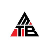 MTB triangle letter logo design with triangle shape. MTB triangle logo design monogram. MTB triangle vector logo template with red color. MTB triangular logo Simple, Elegant, and Luxurious Logo.