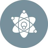 Atom Glyph Circle Background Icon vector