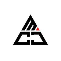 diseño del logotipo de la letra del triángulo mcj con forma de triángulo. monograma de diseño del logotipo del triángulo mcj. plantilla de logotipo de vector de triángulo mcj con color rojo. logotipo triangular mcj logotipo simple, elegante y lujoso.
