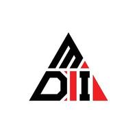 Diseño de logotipo de letra triangular mdi con forma de triángulo. monograma de diseño de logotipo de triángulo mdi. plantilla de logotipo de vector de triángulo mdi con color rojo. logotipo triangular mdi logotipo simple, elegante y lujoso.