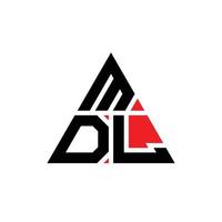 diseño de logotipo de letra de triángulo mdl con forma de triángulo. monograma de diseño de logotipo de triángulo mdl. plantilla de logotipo de vector de triángulo mdl con color rojo. logotipo triangular mdl logotipo simple, elegante y lujoso.