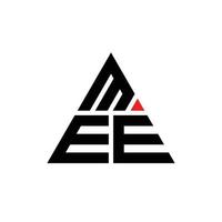 MEE triangle letter logo design with triangle shape. MEE triangle logo design monogram. MEE triangle vector logo template with red color. MEE triangular logo Simple, Elegant, and Luxurious Logo.