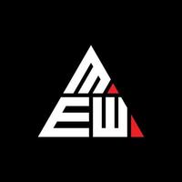 MEW triangle letter logo design with triangle shape. MEW triangle logo design monogram. MEW triangle vector logo template with red color. MEW triangular logo Simple, Elegant, and Luxurious Logo.