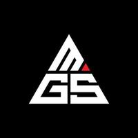 diseño de logotipo de letra triangular mgs con forma de triángulo. monograma de diseño del logotipo del triángulo mgs. plantilla de logotipo de vector de triángulo mgs con color rojo. logotipo triangular mgs logotipo simple, elegante y lujoso.