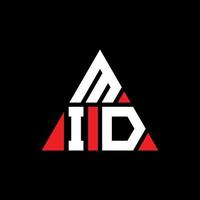 diseño de logotipo de letra de triángulo medio con forma de triángulo. monograma de diseño de logotipo de triángulo medio. plantilla de logotipo de vector de triángulo medio con color rojo. logotipo triangular medio logotipo simple, elegante y lujoso.