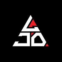 Diseño de logotipo de letra triangular ljo con forma de triángulo. monograma de diseño de logotipo de triángulo ljo. Plantilla de logotipo de vector de triángulo ljo con color rojo. logotipo triangular ljo logotipo simple, elegante y lujoso.