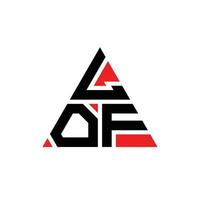 diseño de logotipo de letra de triángulo lof con forma de triángulo. monograma de diseño de logotipo de triángulo lof. plantilla de logotipo de vector de triángulo lof con color rojo. logotipo triangular lof logotipo simple, elegante y lujoso.