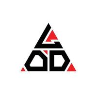 LOD triangle letter logo design with triangle shape. LOD triangle logo design monogram. LOD triangle vector logo template with red color. LOD triangular logo Simple, Elegant, and Luxurious Logo.