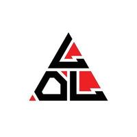 LOL triangle letter logo design with triangle shape. LOL triangle logo design monogram. LOL triangle vector logo template with red color. LOL triangular logo Simple, Elegant, and Luxurious Logo.