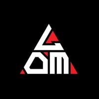 LOM triangle letter logo design with triangle shape. LOM triangle logo design monogram. LOM triangle vector logo template with red color. LOM triangular logo Simple, Elegant, and Luxurious Logo.