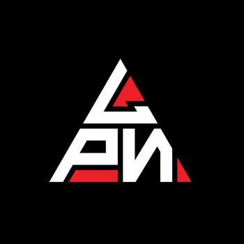 LPN triangle letter logo design with triangle shape. LPN triangle logo design monogram. LPN triangle vector logo template with red color. LPN triangular logo Simple, Elegant, and Luxurious Logo.