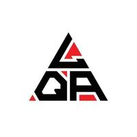 LQA triangle letter logo design with triangle shape. LQA triangle logo design monogram. LQA triangle vector logo template with red color. LQA triangular logo Simple, Elegant, and Luxurious Logo.