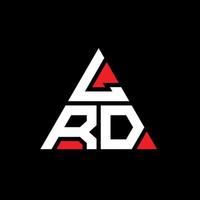 LRD triangle letter logo design with triangle shape. LRD triangle logo design monogram. LRD triangle vector logo template with red color. LRD triangular logo Simple, Elegant, and Luxurious Logo.