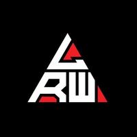 Diseño de logotipo de letra triangular lrw con forma de triángulo. Monograma de diseño de logotipo de triángulo lrw. Plantilla de logotipo de vector de triángulo lrw con color rojo. logotipo triangular lrw logotipo simple, elegante y lujoso.