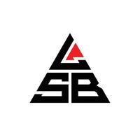 LSB triangle letter logo design with triangle shape. LSB triangle logo design monogram. LSB triangle vector logo template with red color. LSB triangular logo Simple, Elegant, and Luxurious Logo.