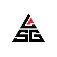 LSG triangle letter logo design with triangle shape. LSG triangle logo design monogram. LSG triangle vector logo template with red color. LSG triangular logo Simple, Elegant, and Luxurious Logo.