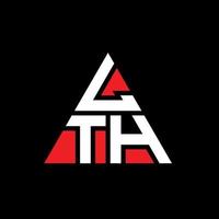 Diseño de logotipo de letra de triángulo lth con forma de triángulo. Monograma de diseño de logotipo de triángulo lth. Plantilla de logotipo de vector de triángulo lth con color rojo. lth logo triangular logo simple, elegante y lujoso.