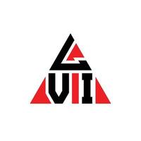 Diseño de logotipo de letra triangular lvi con forma de triángulo. monograma de diseño del logotipo del triángulo lvi. plantilla de logotipo de vector de triángulo lvi con color rojo. logotipo triangular lvi logotipo simple, elegante y lujoso.