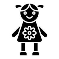 Doll Glyph Icon vector