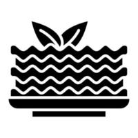 Lasagna Glyph Icon vector