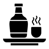 Sake Glyph Icon vector