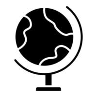 Globe Glyph Icon vector