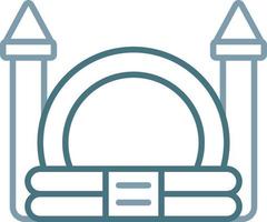Bouncy Castle Line Two Color Icon vector
