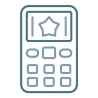Mobile Phone Line Two Color Icon vector