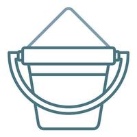 Sand Bucket Line Two Color Icon vector