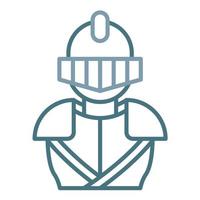 Knight Line Two Color Icon vector