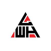 Diseño de logotipo de letra triangular lwh con forma de triángulo. monograma de diseño de logotipo de triángulo lwh. plantilla de logotipo de vector de triángulo lwh con color rojo. logotipo triangular lwh logotipo simple, elegante y lujoso.