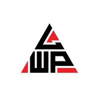 LWP triangle letter logo design with triangle shape. LWP triangle logo design monogram. LWP triangle vector logo template with red color. LWP triangular logo Simple, Elegant, and Luxurious Logo.