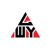 diseño de logotipo de letra de triángulo lwy con forma de triángulo. monograma de diseño de logotipo de triángulo lwy. plantilla de logotipo de vector de triángulo lwy con color rojo. logotipo triangular lwy logotipo simple, elegante y lujoso.