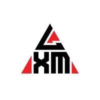 Diseño de logotipo de letra triangular lxm con forma de triángulo. Monograma de diseño de logotipo de triángulo lxm. Plantilla de logotipo de vector de triángulo lxm con color rojo. logotipo triangular lxm logotipo simple, elegante y lujoso.
