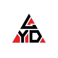 diseño de logotipo de letra de triángulo lyd con forma de triángulo. monograma de diseño del logotipo del triángulo Lyd. plantilla de logotipo de vector de triángulo lyd con color rojo. logo triangular lyd logo simple, elegante y lujoso.