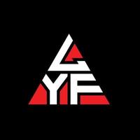 diseño de logotipo de letra de triángulo lyf con forma de triángulo. monograma de diseño de logotipo de triángulo lyf. plantilla de logotipo de vector de triángulo lyf con color rojo. logotipo triangular lyf logotipo simple, elegante y lujoso.