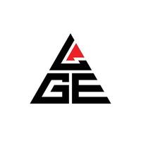 diseño de logotipo de letra de triángulo lge con forma de triángulo. monograma de diseño de logotipo de triángulo grande. plantilla de logotipo de vector de triángulo lge con color rojo. logotipo triangular grande logotipo simple, elegante y lujoso.