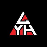 diseño de logotipo de letra de triángulo lyh con forma de triángulo. monograma de diseño del logotipo del triángulo lyh. plantilla de logotipo de vector de triángulo lyh con color rojo. logotipo triangular lyh logotipo simple, elegante y lujoso.