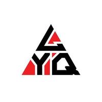 LYQ triangle letter logo design with triangle shape. LYQ triangle logo design monogram. LYQ triangle vector logo template with red color. LYQ triangular logo Simple, Elegant, and Luxurious Logo.