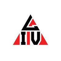 LIV triangle letter logo design with triangle shape. LIV triangle logo design monogram. LIV triangle vector logo template with red color. LIV triangular logo Simple, Elegant, and Luxurious Logo.